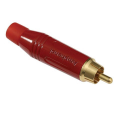 ACPR-RED - Разъем RCA кабельный, штекер, пайка, на кабель диам. до 6.0 мм, красный хвостовик