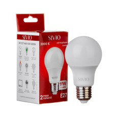 LED лампа Е27 А60 10W теплая белая 3000К SIVIO