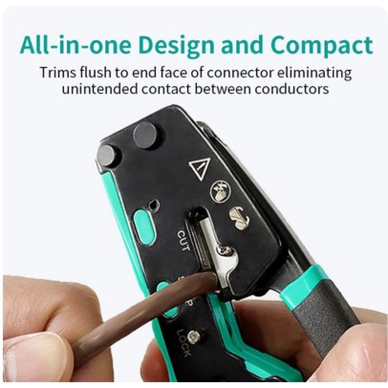 Crimper RJ45/12 pass through - Інструмент для прохідних конекторів 8p-6p Ethernet Cat6/6A