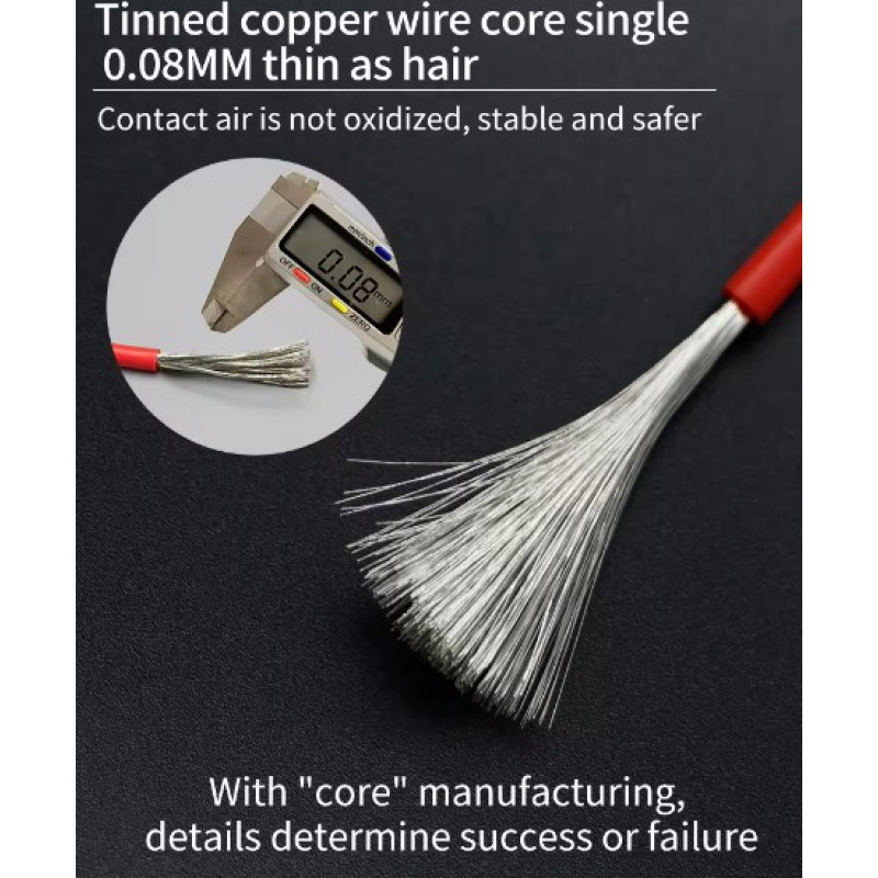 SC-AWG28-BK - Силовой кабель в силиконовой изоляции, внеш.диам. 1.2мм, многожильный. 16*0.08