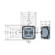 Розподільна коробка WP0402G 104x104x70 мм, з клемником 1,5-2,5 мм² і компаундом, світло-сіра RAL 7035, IP66 | HENSEL