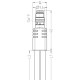 Кабель Y-подібний YK-FS4M8-2AL-SKP4-0,3/0,3/S7400 з роз'ємами, M8, 4п 60 В, 1 х штекер прямий, 2 x гніздо пряме, кабель PUR, 0,3м, оранжевий