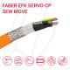 Кабель FABER EFK SERVO CP 04G4+(03X1) 0.6/1кВ cUL SEW Move помаранчевий