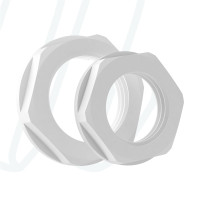 Контргайка из полиамида с фланцем M25x1,5 / SW=32мм / серая RAL 7035