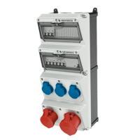 Комбінований модуль AMAXX 520x225 мм з роз'ємами 1xCEE16А5п 1xCEE32А5п 3xSchuko 1xRCD 40А 4п 0,03А 1xMCB32А3п/C 1xMCB16А3п/C 3xMCB16А1п/C IP44 | MENNE, MENNEKES (артикул 940005)