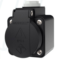 Розетка настінна SCHUKO 16A 3п 230В, IP54 чорна (клеми plug-in ), MENNEKES (артикул 10083)