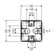 Розподільна коробка DK0200G 93x93x62 мм, IP66, без клемника, світло-сіра RAL 7035 | HENSEL