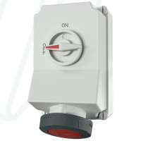 Розетка настінна з механічним вимикачем DUO 63A 5п 6г 400B, IP67, MENNEKES (артикул 5113A)