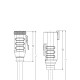 Кабель MA-ET06-6S-5-MA-ET04-6P/S370 ET, гніздо пряме, 6п, штекер прямий, 6п, PUR, 5м, чорний | ESCHA