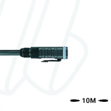 Кабель MA-ET06-4SG-10/S370 ET, гніздо пряме, 4п, корпус захвату з різьбленням, PUR, 10м, чорний | ESCHA