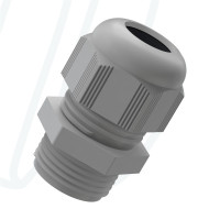 Кабельный ввод из полиамида M16x1,5 / 4,0-8,0мм / TL=8,0мм / серый RAL 7001