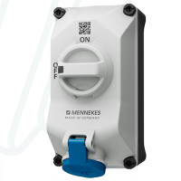 Розетка настінна з механічним вимикачем DUO 16A 3п 6г 230B, IP67, MENNEKES (артикул 5602306G)