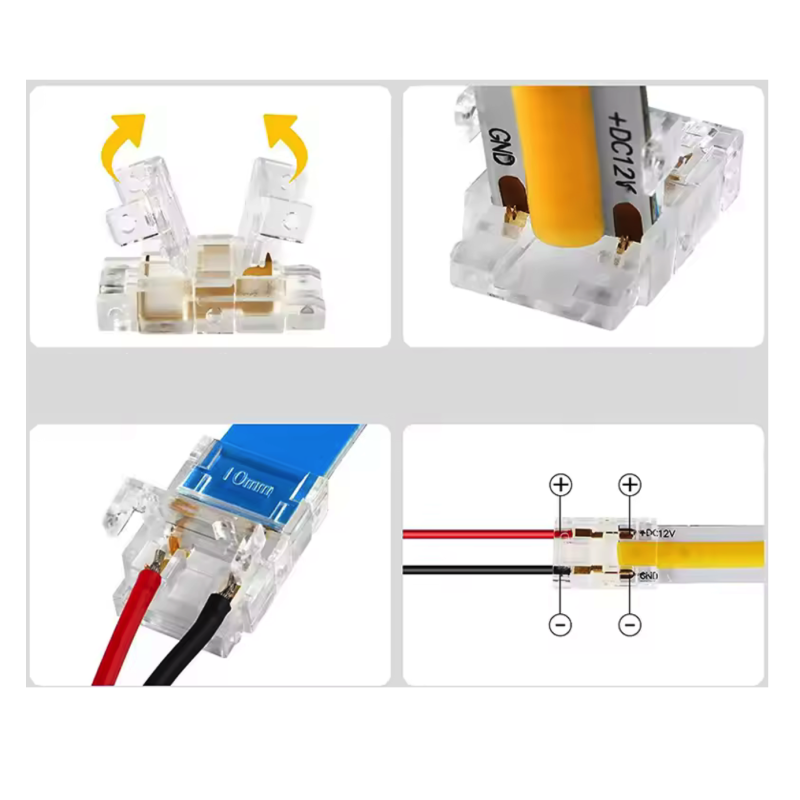 Коннектор для LED ленты COB 8мм - 100мм длина