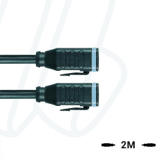 Кабель MA-ET06-6S-2-MA-ET06-6S/S370 ET, гніздо пряме, 6п, гніздо пряме, 6п, PUR, 2м, чорний | ESCHA