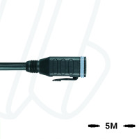 Кабель MA-ET06-6SG-5/S370 ET, гніздо пряме, 6п, корпус захвату з різьбленням, PUR, 5м, чорний | ESCHA