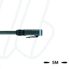 Кабель MA-ET06-2SG-5/S370 ET, гніздо пряме, 2п, корпус захвату з різьбленням, PUR, 5м, чорний | ESCHA