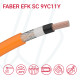 Кабель FABER EFK SC 9YC11Y-O 01X185 0.6/1кВ cUL чорний/помаранчевий