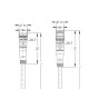 Кабель AL-SKP3-5-AL-SSP3/P00, з роз'ємами M8, гніздо пряме 3п, M8, штекер прямий, 3п, ПВХ, 5м, сірий