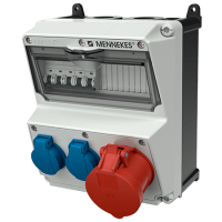 Комбінований модуль AMAXX 260x225 мм з роз'ємами 1xCEE32А5п 2xSchuko 1xMCB32А3п/D 2xMCB16А1п/C IP44 | MENNEKES, MENNEKES (артикул 920012)