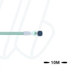 Кабель AL-SWKP3P2-10/P00, з роз'ємом M8, гніздо кутове, 3п, з LED, ПВХ, 10м, сірий | ESCHA