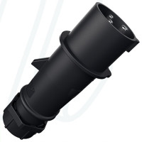 Штекер AM-TOP 32A 3п 6г 230В, IP44 чорний, MENNEKES (артикул 260ZD)