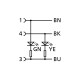 Кабель AL-SWKP3P2-2/P01BK, з роз'ємом M8, гніздо кутове, 3п, з LED, ПВХ, UL, 2м, чорний | ESCHA