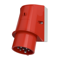 Штекер настінний 16A 7п 6г 400В, IP44, MENNEKES (артикул 2166)