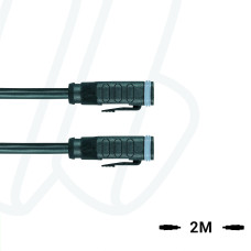 Кабель MA-ET06-2S-2-MA-ET06-2S/S370 ET, гніздо пряме, 2п, гніздо пряме, 2п, PUR, 2м, чорний | ESCHA