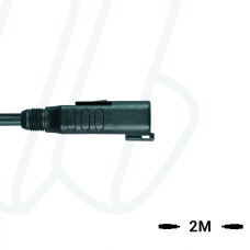 Кабель MA-ET04-4PG-2/S370 ET, штекер прямий, 4п, корпус захвату з різьбленням, PUR, 2м, чорний | ESCHA