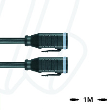 Кабель MA-ET06-6S-1-MA-ET06-6S/S370 ET, гніздо пряме, 6п, гніздо пряме, 6п, PUR, 1м, чорний | ESCHA