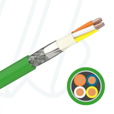 Кабель Profinet A 2YY(St)CY 02X2XAWG22/1 UL зелений RAL 6018