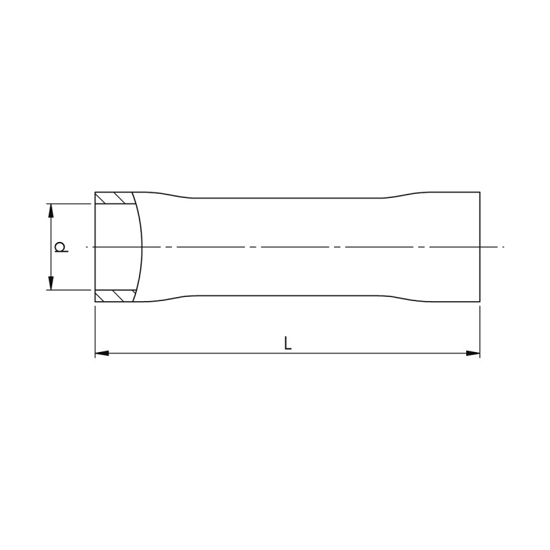 KA2535SKW Проходной соединитель с термоусадочной втулкой с плавким клеем 1,5-2,5 мм² / синий