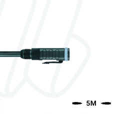 Кабель MA-ET06-4SG-5/S370 ET, гніздо пряме, 4п, корпус захвату з різьбленням, PUR, 5м, чорний | ESCHA