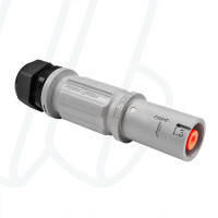 Розетка кабельна SPX, 480А, L3, 95 мм², ввід М40 Ø19–28мм, сіра | POWER SYNTAX (арт. SPX4LS3GY095MP)