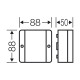 Розподільна коробка DE9325 88x88x50 мм, IP55, з клемником 5х2,5 мм², світло-сіра RAL 7035 | HENSEL