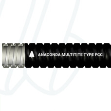 Металевий гофрорукав з покриттям з ПВХ ANACONDA MULTITITE FCC 16 Ø13/17 мм чорний (упак. 10м)