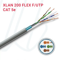 Кабель VOKA-LAN XLAN 200 flex F/UTP 04X2XAWG26/7 PVC сірий RAL 7035