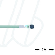 Кабель AL-SWKP3P2-2/P00, з роз'ємом M8, гніздо кутове, 3п, з LED, ПВХ, 2м, сірий | ESCHA