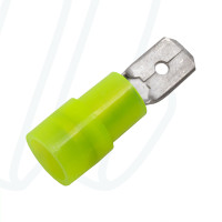 KA4607H Плоский изолированный коннектор 6,3x0,8 (штекер) 4-6 мм² / жёлтый