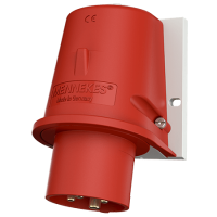 Штекер настінний 16A 4п 6г 400В, IP44