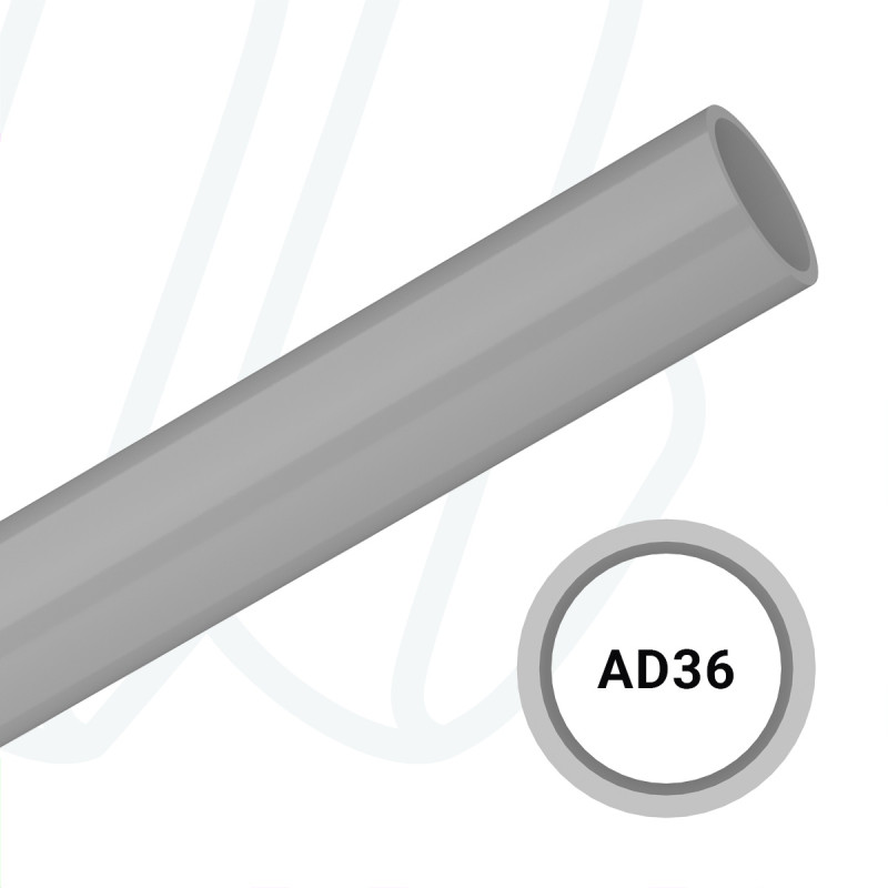 Захисна ПВХ трубка AD36, Ø29,5/35 мм, сіра