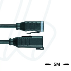 Кабель MA-ET06-6S-5-MA-ET04-6P/S370 ET, гніздо пряме, 6п, штекер прямий, 6п, PUR, 5м, чорний | ESCHA