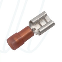 KA1507FLS Плоский изолированный коннектор 6,3x0,8 (гнездо) 0,5-1,5 мм² / красный