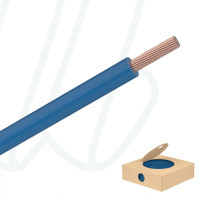 Гибкий монтажный провод H05V-K 1 мм² темно-синий RAL 5010