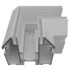 Соединитель угловой для шинопровода натяжного потолка OLEDIM OL421 48V (демпфер) белый