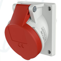 Розетка панельна 32A 4п 6г 400В, IP44 (нахил 20°), MENNEKES (артикул 1496)