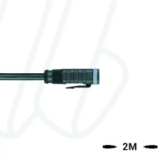 Кабель MA-ET06-2S-2/S370 ET, гніздо пряме, 2п, PUR, 2м, чорний