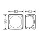 Розподільна коробка KX0202C 93x93x62 мм, з клемником 0,75-2,5 мм², чорна RAL 9011, IP66 | HENSEL