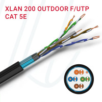 Кабель VOKA-LAN XLAN 200 F/UTP OUTDOOR 04X2XAWG24/1 Cat.5 PE Fca черный RAL 9005