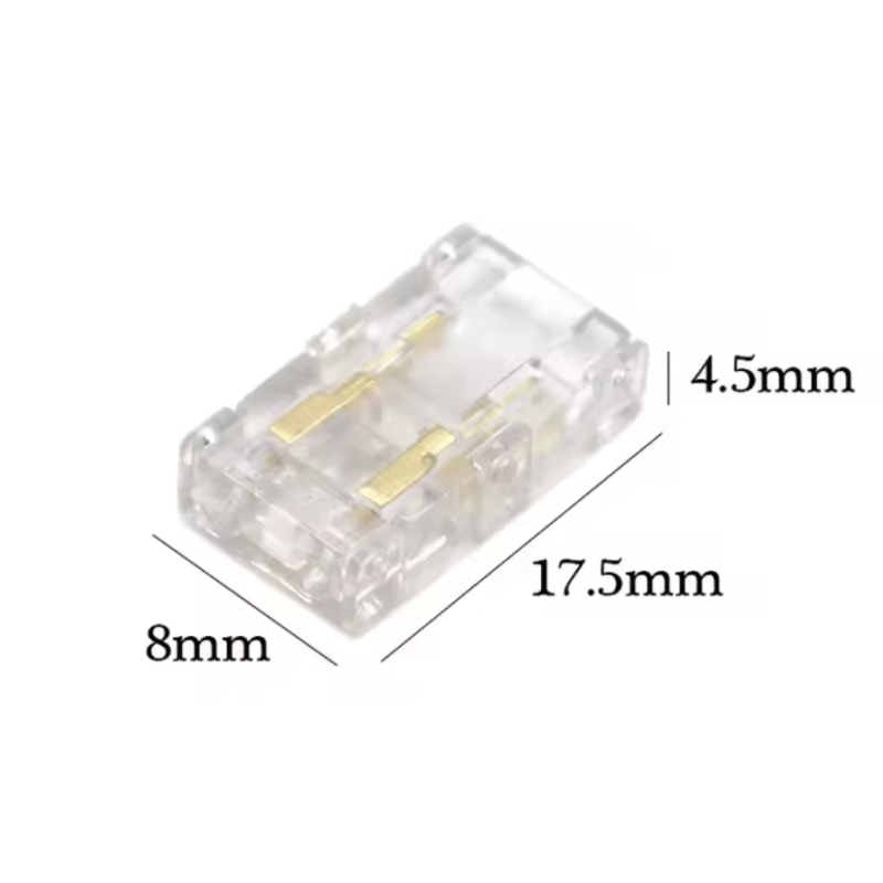 Коннектор для LED ленты COB прямой 8мм